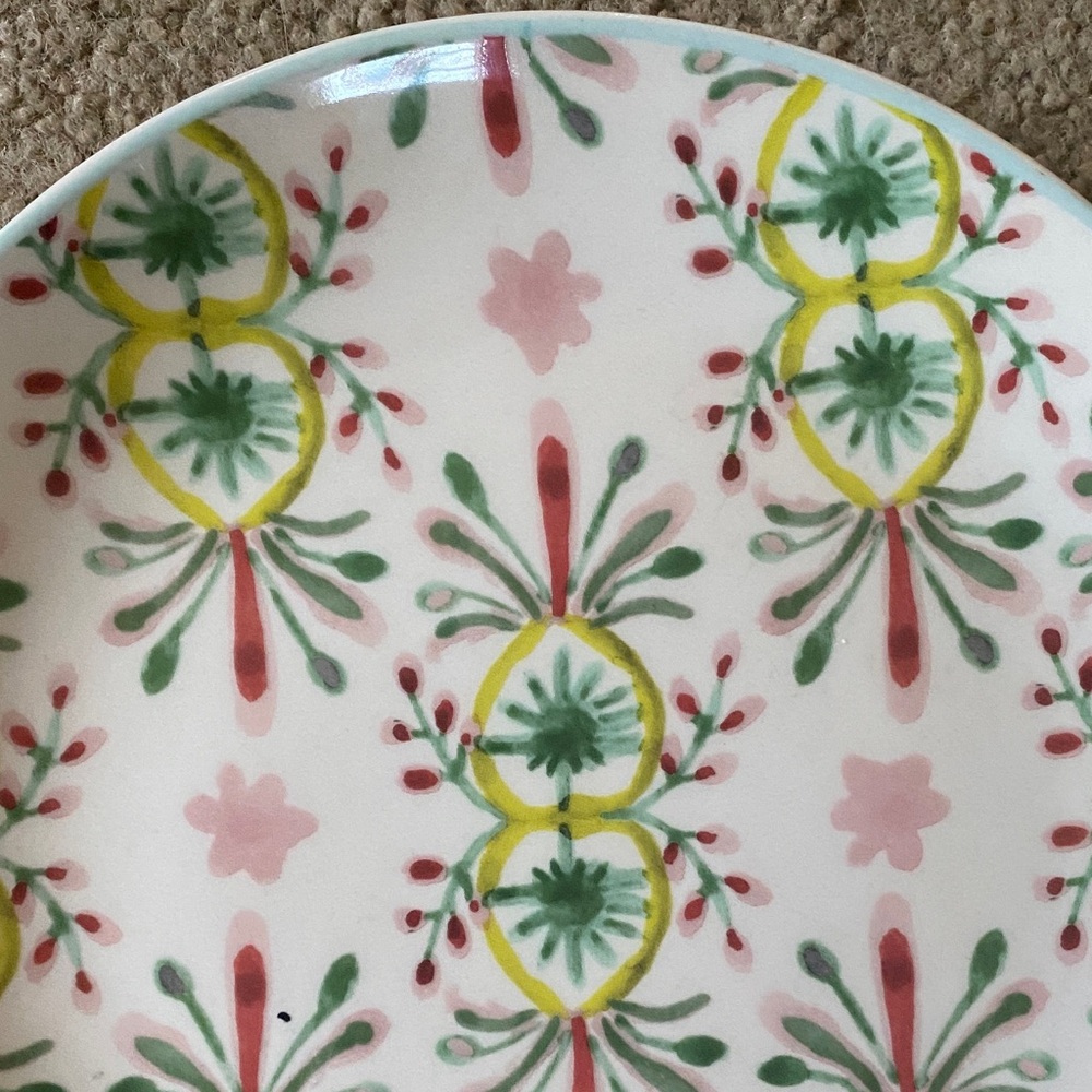 Floral Patterned Creative CoOp Ceramic Plate - Picture 4 of 7